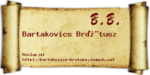 Bartakovics Brútusz névjegykártya